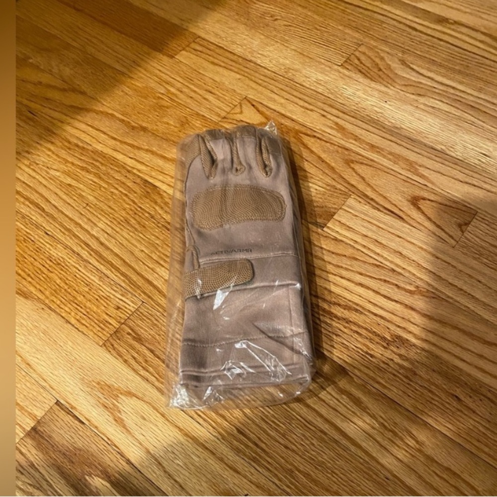 Ansell NWT ActivArmr Tactical Combat Military Work Gloves Extended Cuffs Tan L